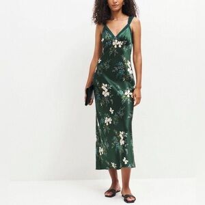 New Reformation Neola Silk Maxi Dress